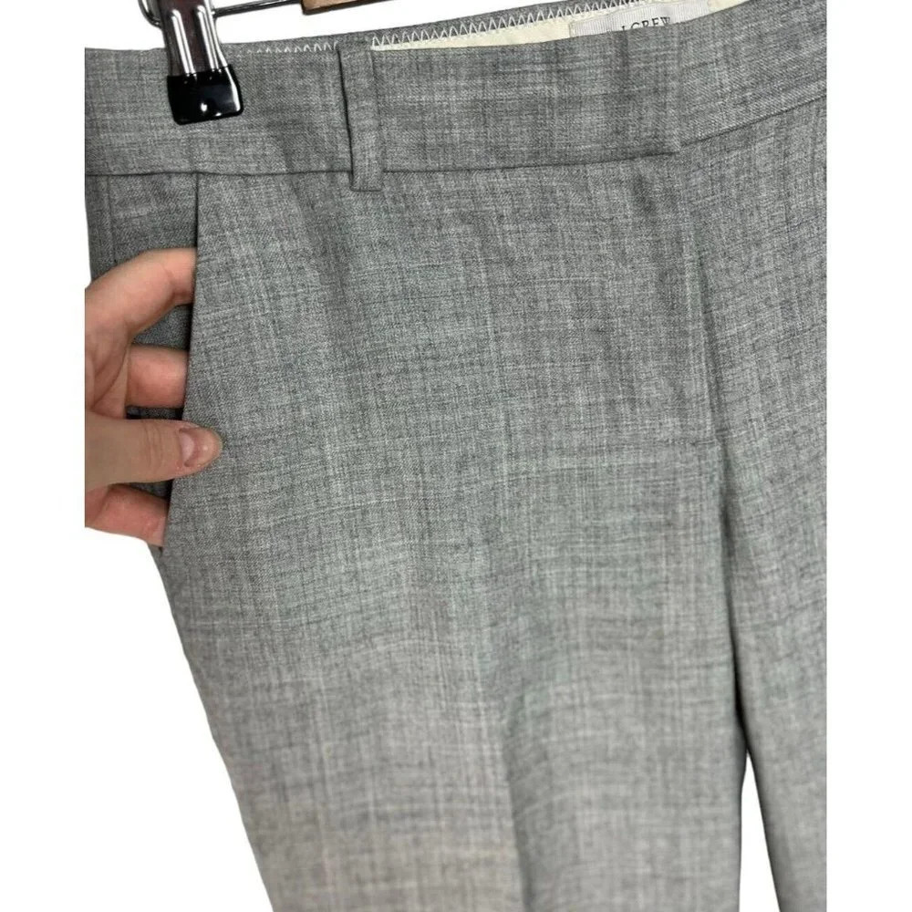J. Crew Gray Wool Cafe Capri Ankle Dress Pants Style 49398 Size 2 Woman’s - Picture 5 of 7